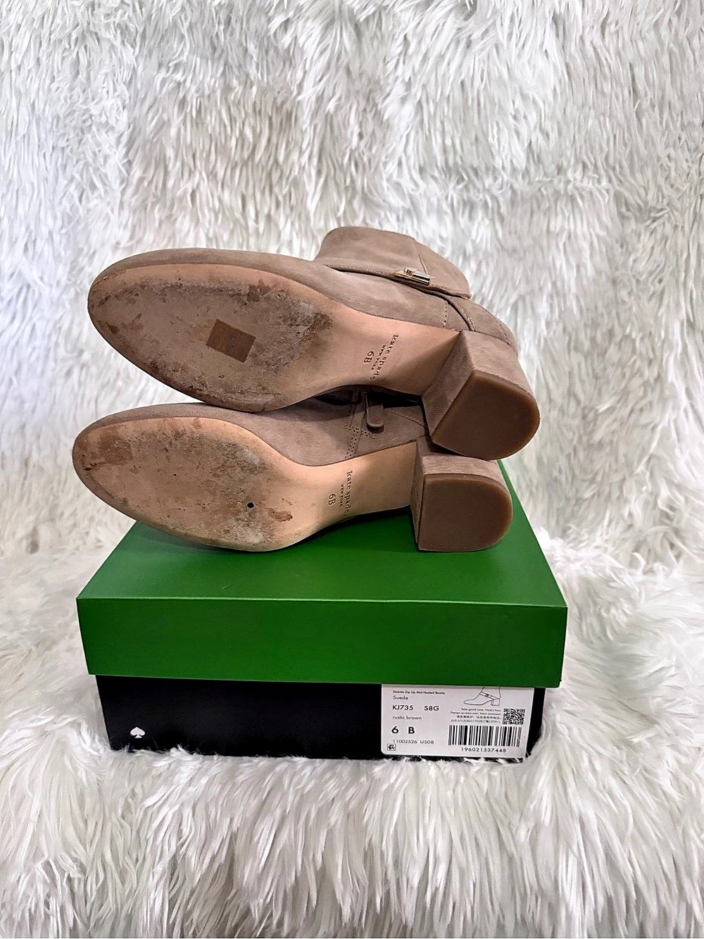 kate spade new york Dakota Zip Up Mid Heeled Bootie Brown US 6 B - Picture 6 of 6